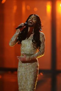 Here's Conchita of Austria giving it her all and rising like a Phoenix